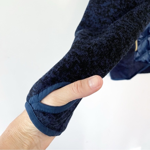 London Fog Mixed Media Down Puffer Coat Jacket XXL Navy Blue Gold Hardware 2XL - Picture 4 of 11